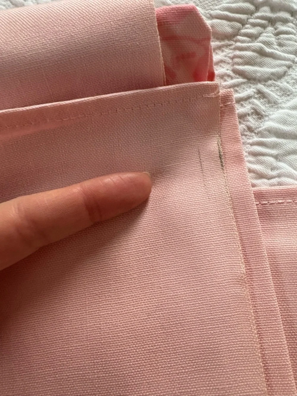 VTG 60s  deadstock Prints Charming tablecloth Sunweave pink floral cotton 60x84